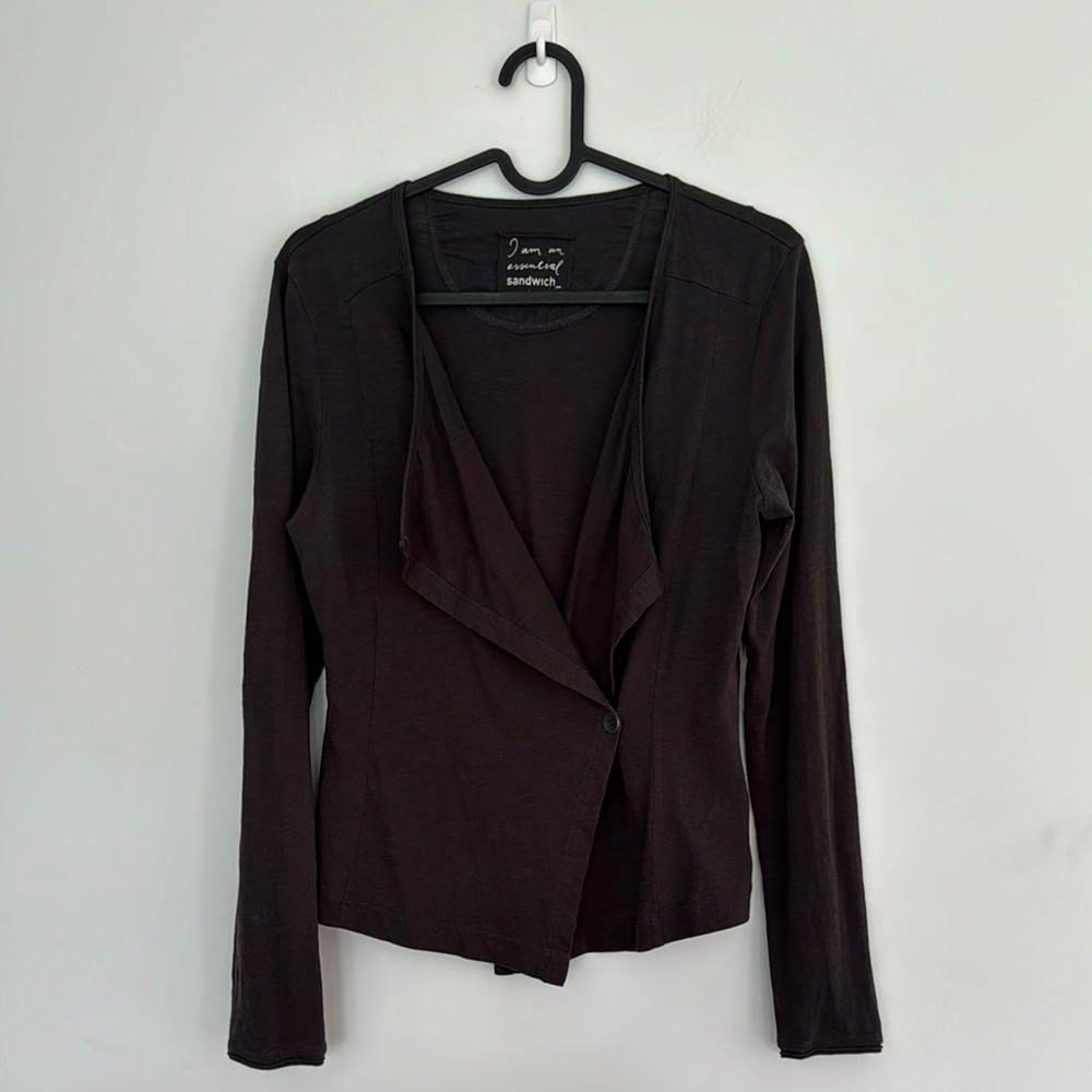 Sandwich Essentials Lightweight Cotton Top Charcoal
